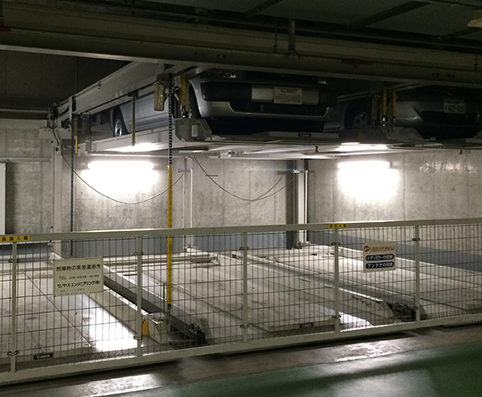 梅田地下駐車場照明器具LED化工事